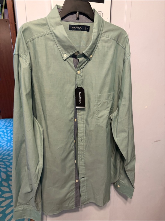 Nautica Other - Nautica Men's Light Mint Green Button-Down Casual Shirt